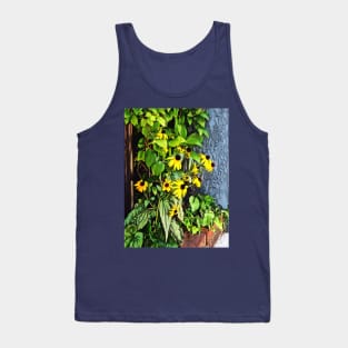 Black Eyed Susans By Stone Wall Tank Top